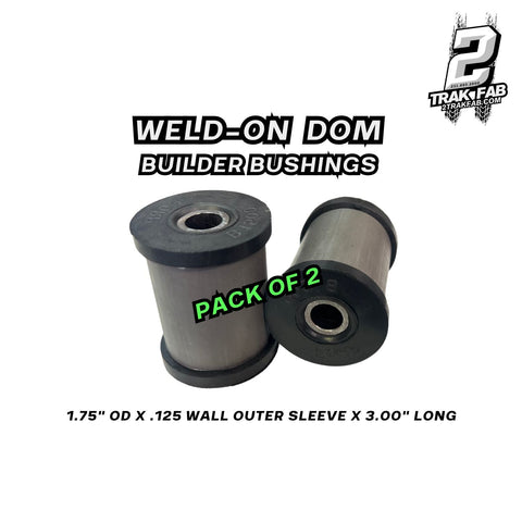 2TrakFab - Weld-On DOM Builder Bushings - 1.75" OD x .125 Wall x 3.00" Long (Pack of 2)