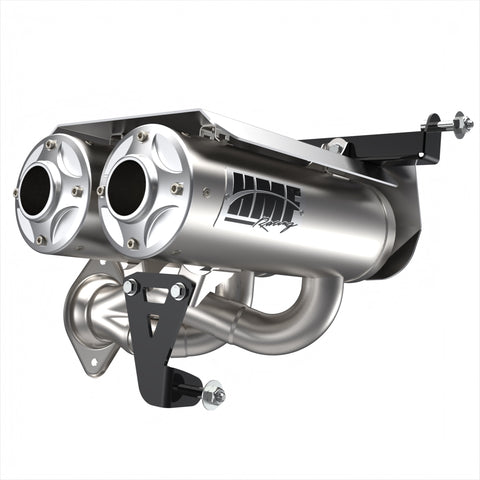 HMF Racing Polaris RZR Pro R Dual Slip-On Exhaust (2022-2026) Titan Loud Stainless