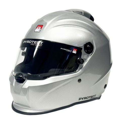 Pyrotect Pro Sport Duckbill Top Forced Air Full Face Helmet SA2020 - Silver