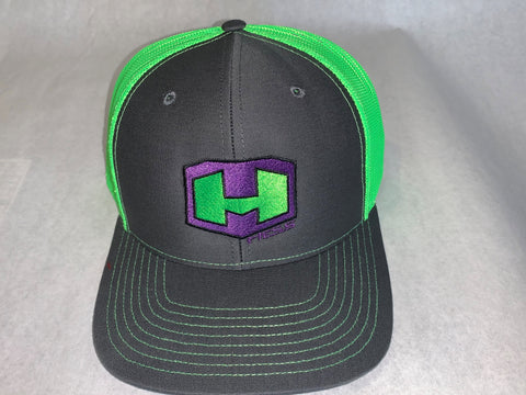 Hess Motorsports Mesh Snap Back Trucker Hat with HM Symbol