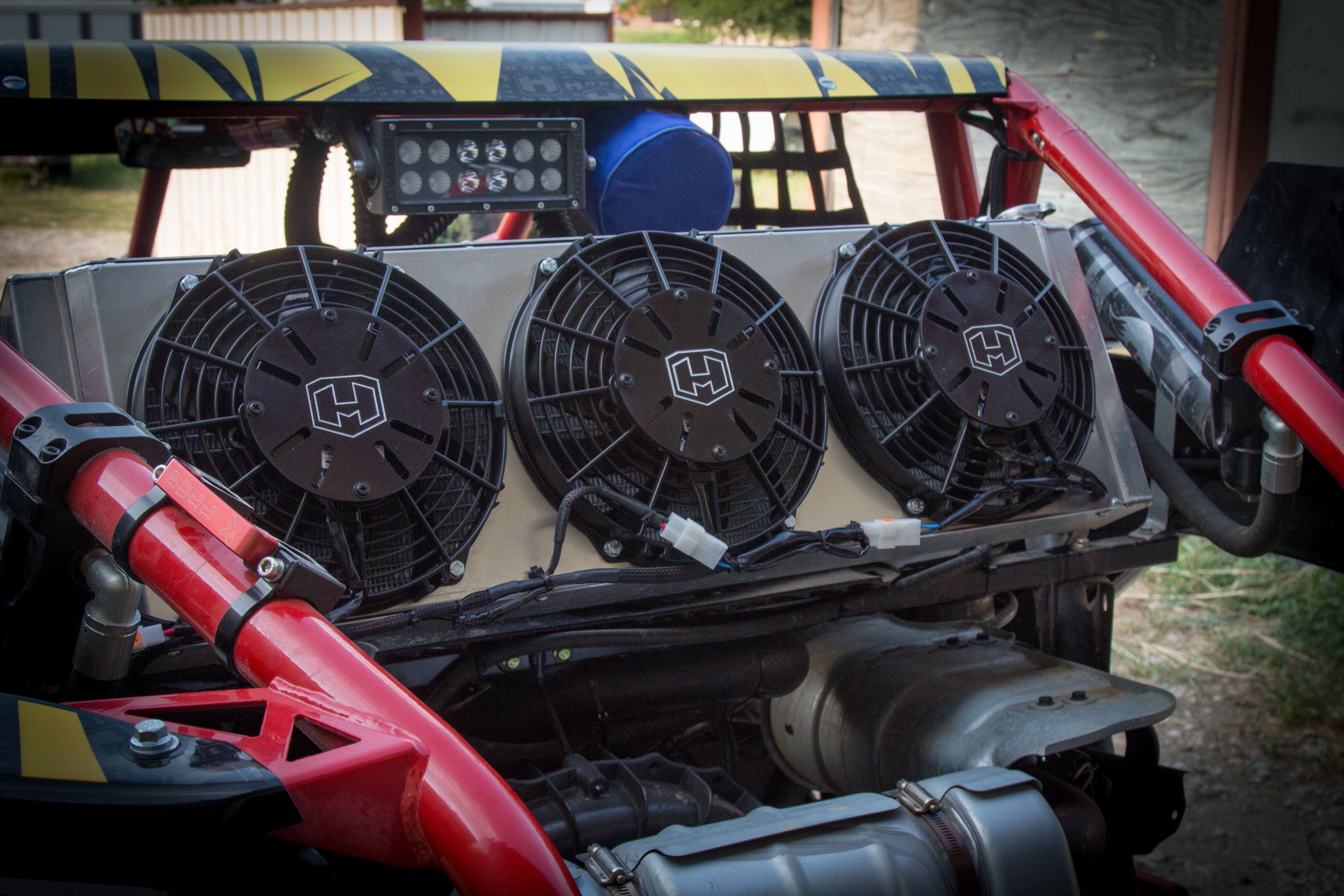 Can Am X3 Rear Radiator Radiator Relocation Kit CanAm Maverick X3 Turbo (3 Fan)– Hess Motorsports