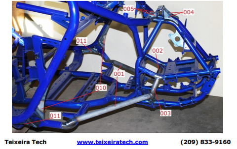 Teixeira Tech Frame Gusset Kit - YXZ1000R PT# 705031