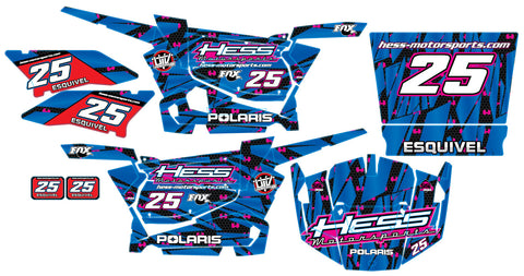 Polaris RZR XP Turbo Graphic Kit - Hess Motorsports Custom Kit