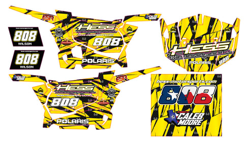 Polaris RZR XP 900 Graphic Kit - Hess Motorsports Custom Kit